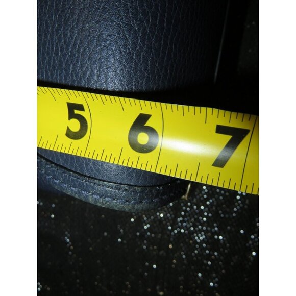 Coach Swagger 20 Navy Pebble Leather Satchel Crossbody Handbag Satchel 6.5 X 8 - Picture 6 of 14